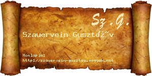 Szauervein Gusztáv névjegykártya