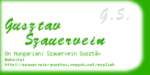 gusztav szauervein business card